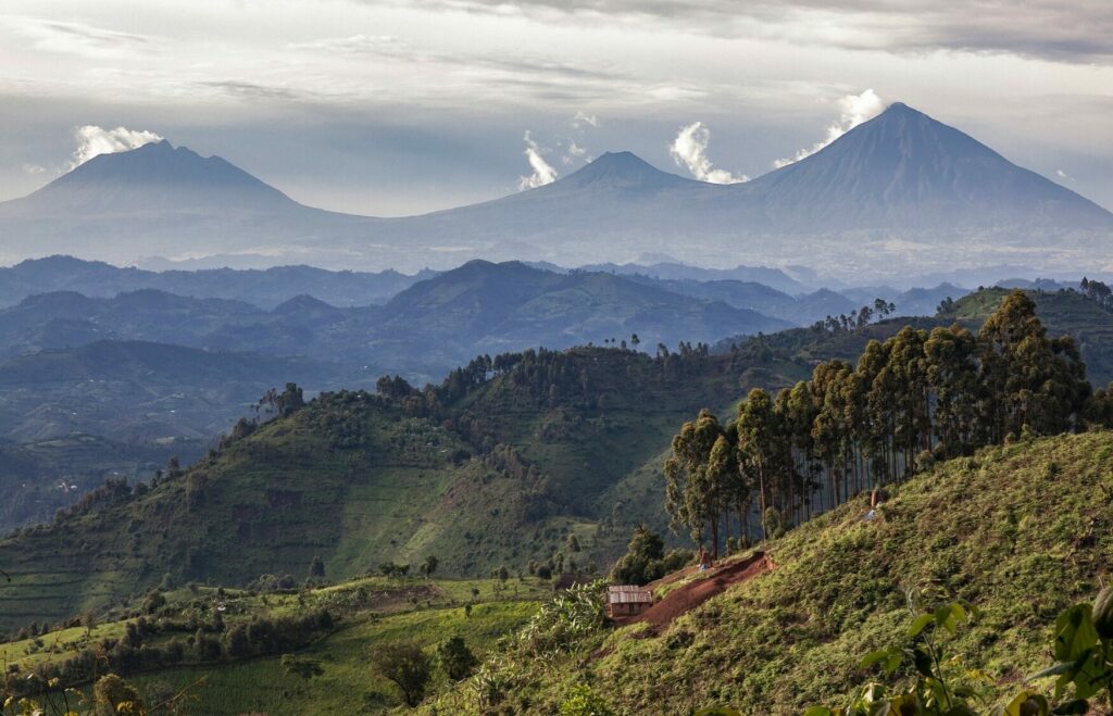Small,African,Farm,Cottage,Set,On,The,Side,Of,Hill