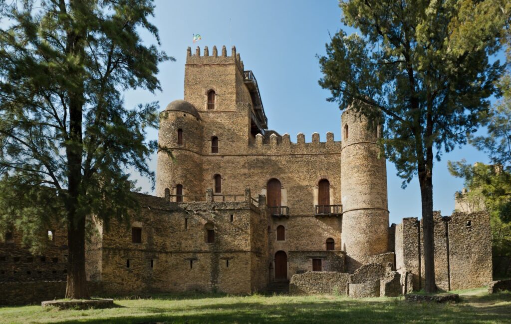 Château de Fasilidas construit à l'époque du royaume d'Axoum en Ethiopie.