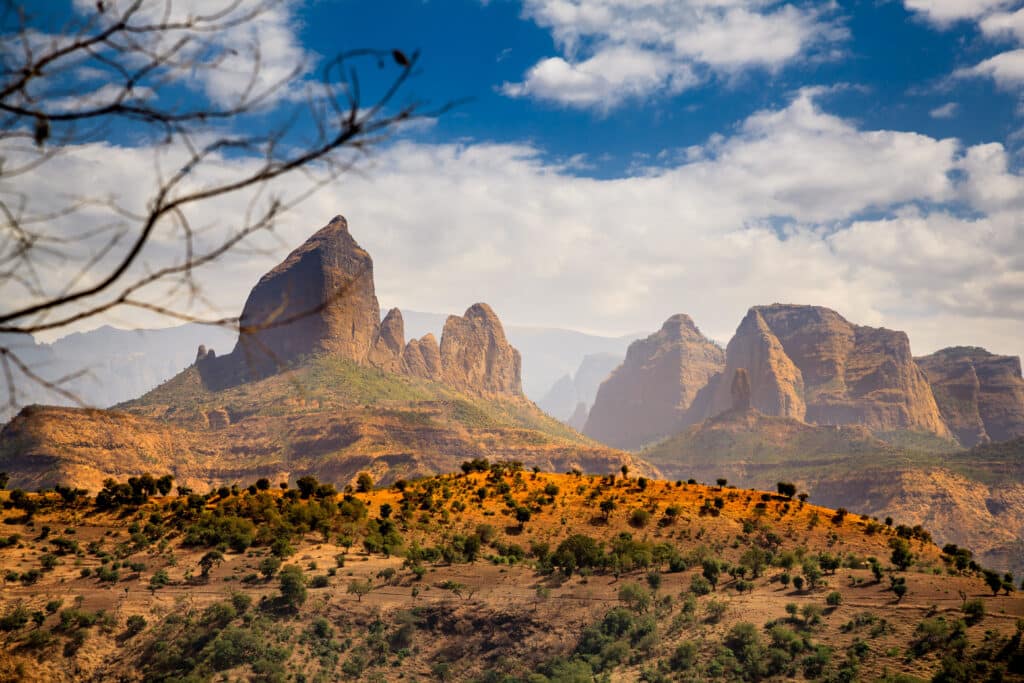 Montagnes du Parc national des monts Simien en Ethiopie
