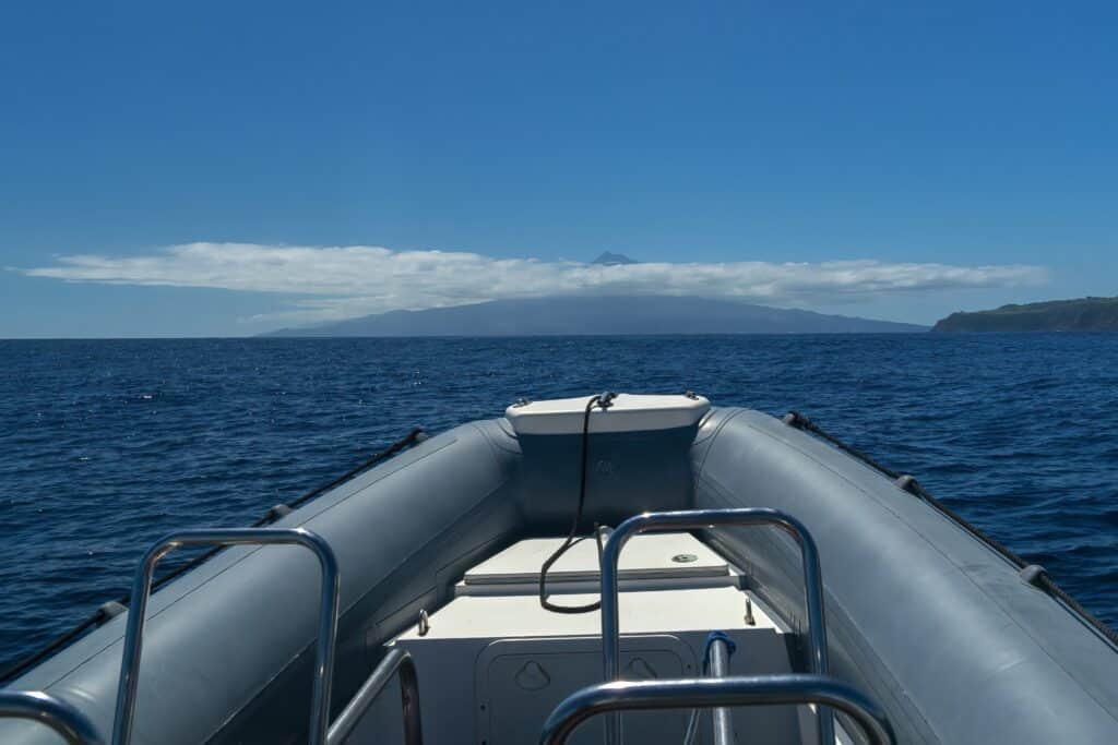 Whale,Watching,Zodiac,In,Pico,Azores,On,Sunny,Calm,Sea