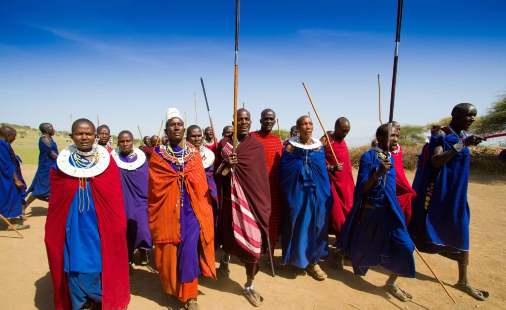 Tanzania,January,27.,2015,Years.,Dancing,Maasai,/,,Men,And