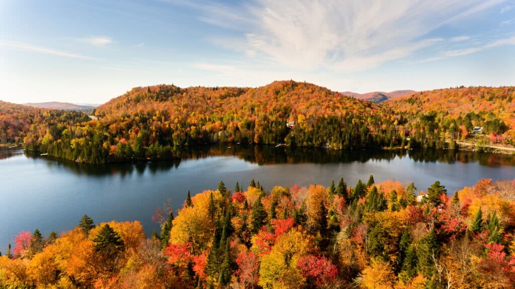 Ariel,View,,Of,Lac,Creux,North,Quebec,,Canada,During,The
