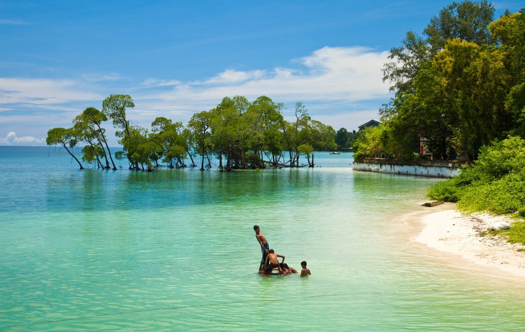 Havelock,Island,,India, ,September,:,Indian,Kids,Playing,Near