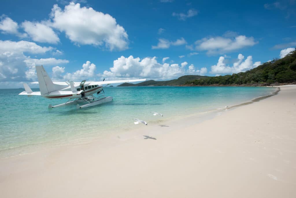 Sea,Plane,At,Whitehaven,Beach,,Whitsunday,Island,,Queensland,,Australia