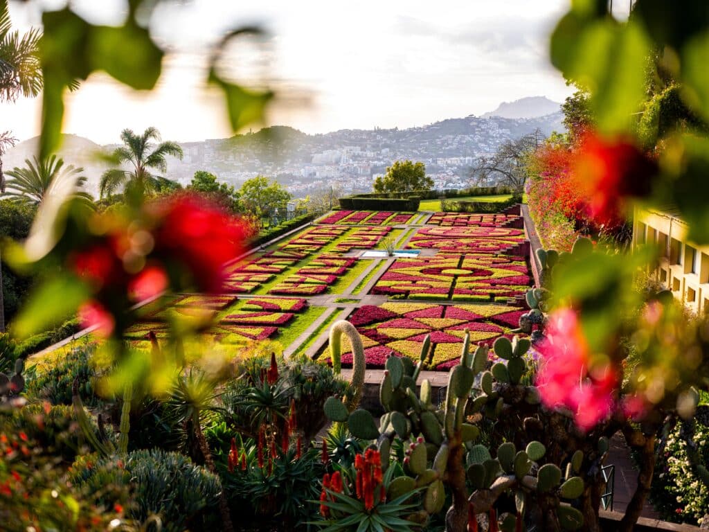 Jardin tropical Monte Palace traditionnels panorama Funchal Madère