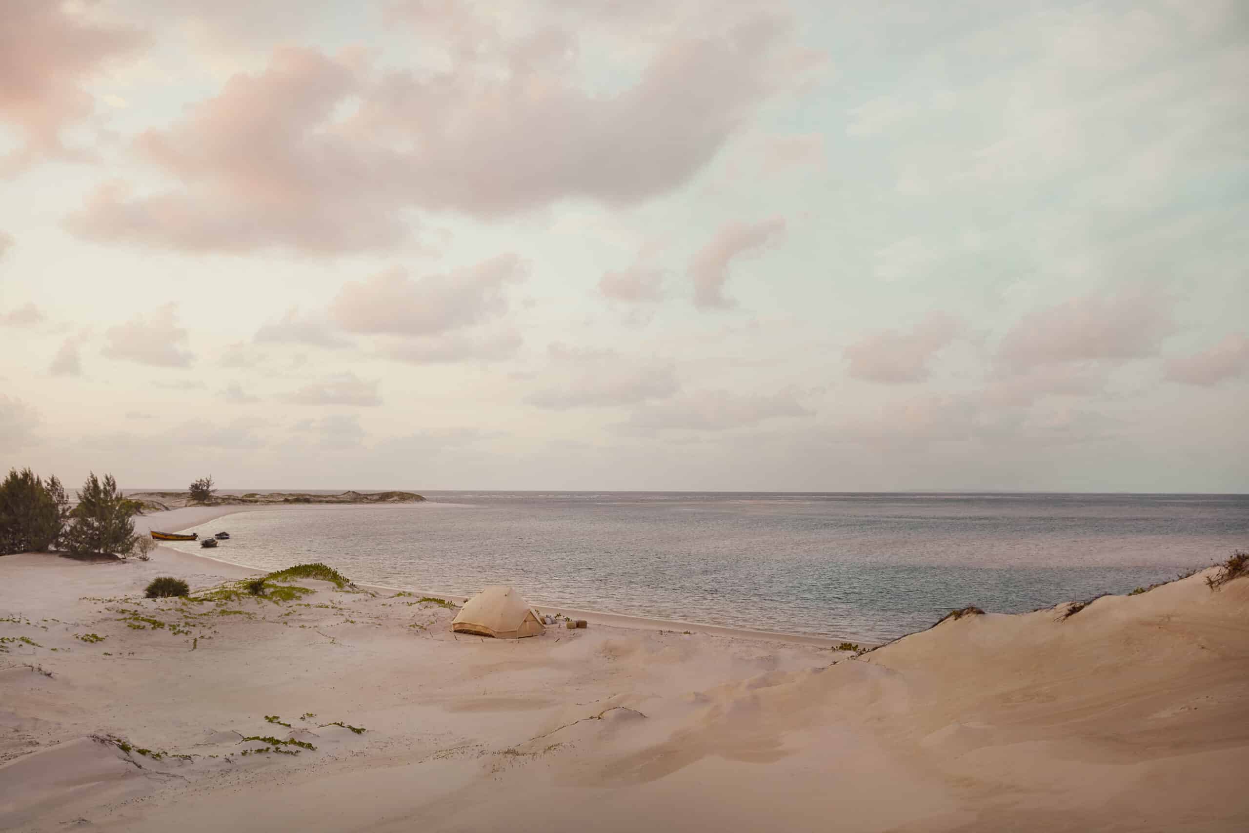 Glamping sur la plage au Kisawa.