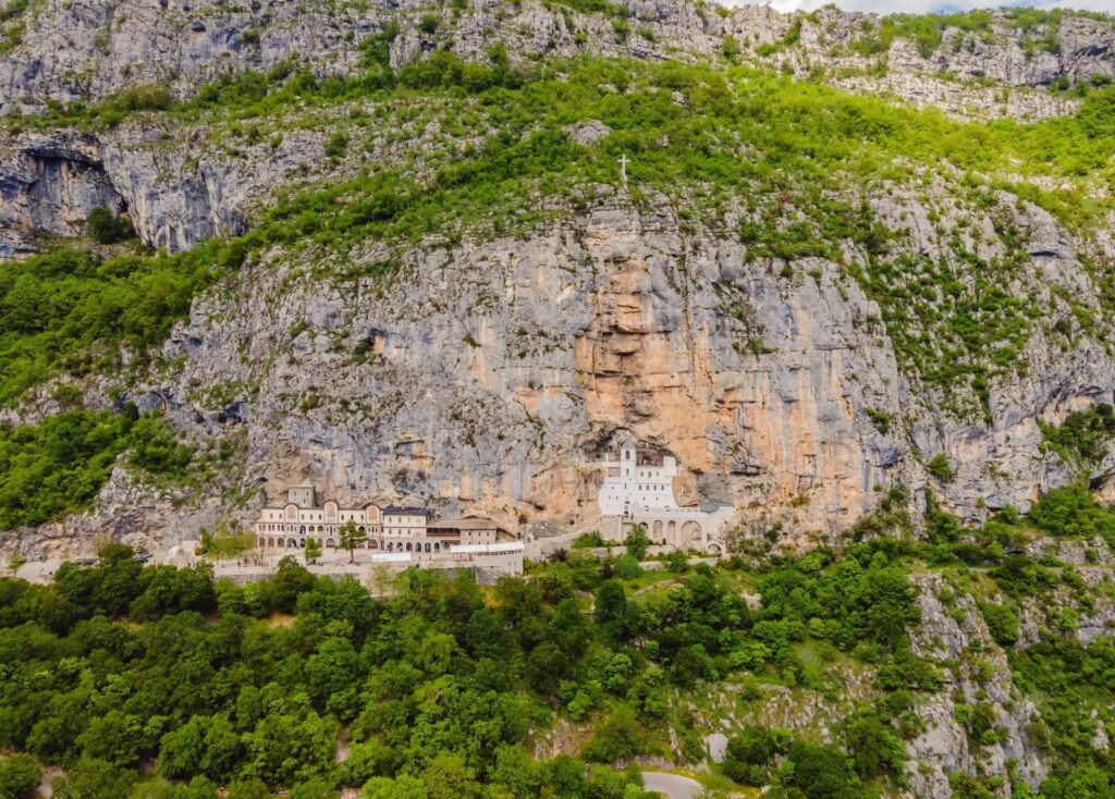 Monastery,Of,Ostrog,,Serbian,Orthodox,Church,Situated,Against,A,Vertical