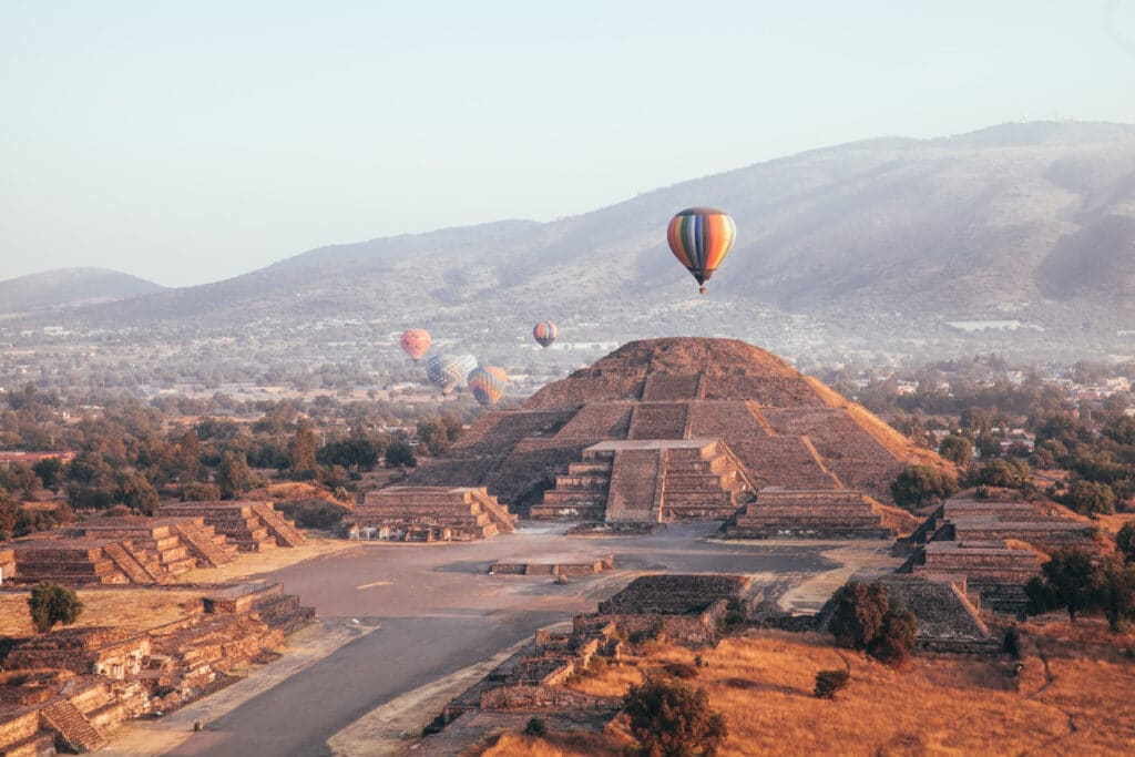 View,Of,The,Teotihuacan,Pyramids,From,An,Air,Balloon