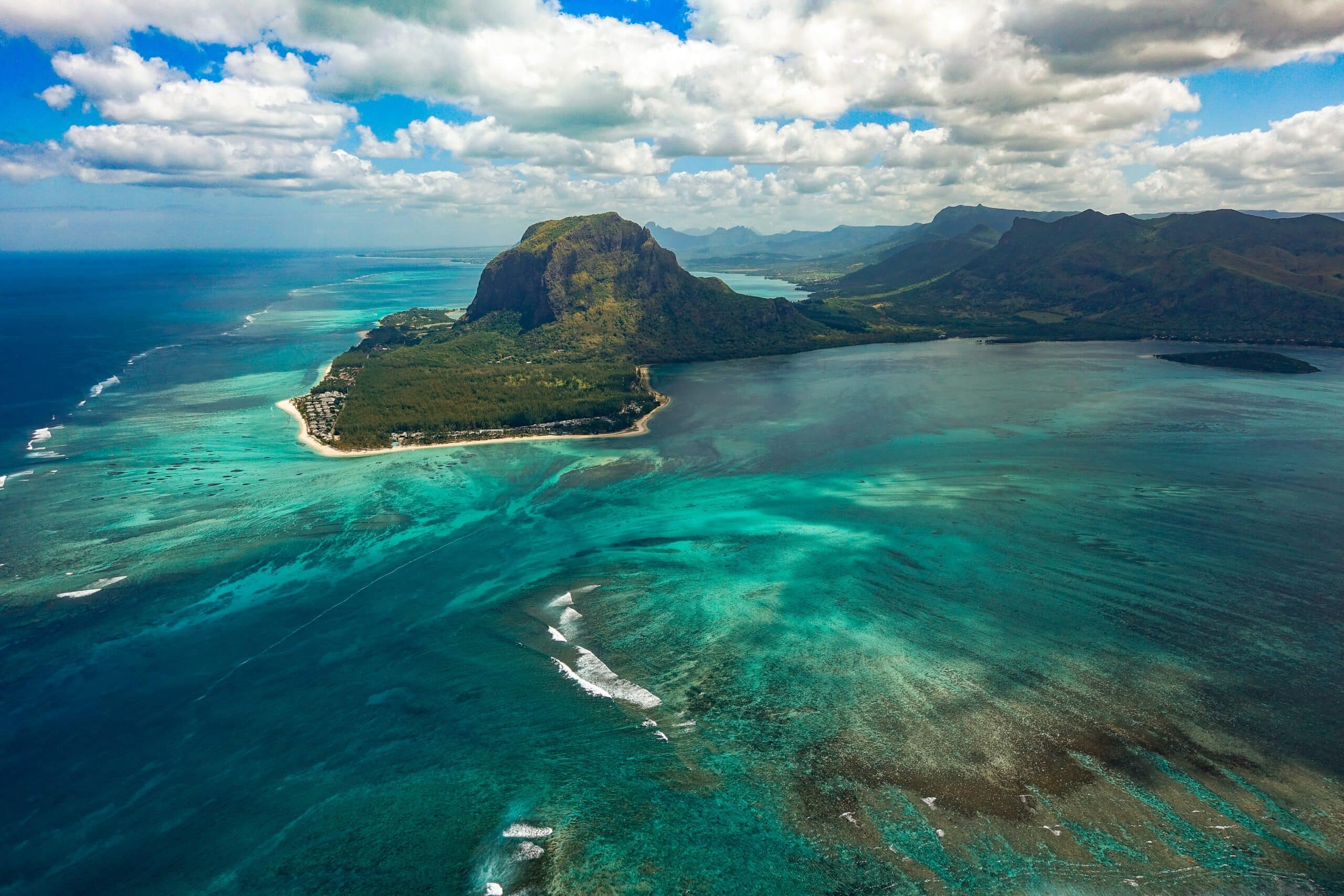 L’île Maurice vue du ciel