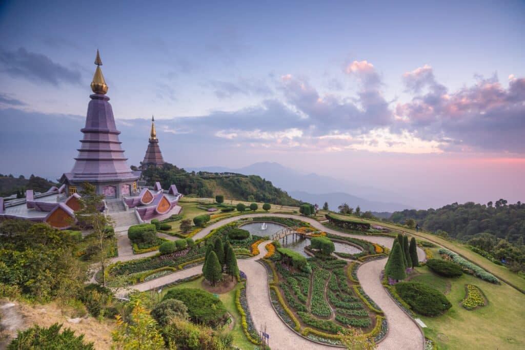 Pagodes Doi Inthanon Chiang Mai Thaïlande