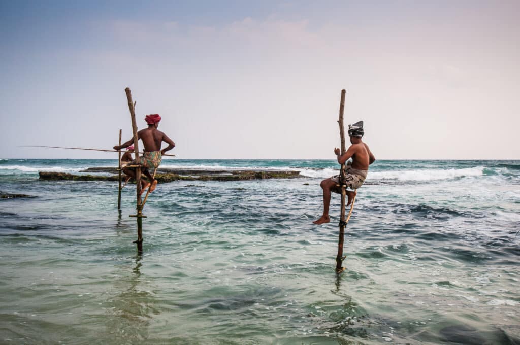 Local,Fishermen,In,Ahangama,,Sri,Lanka.