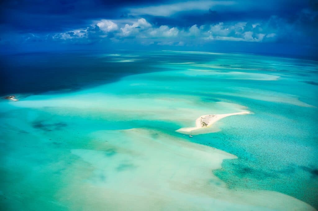 Saint Brandon vue du ciel plages ile Maurice