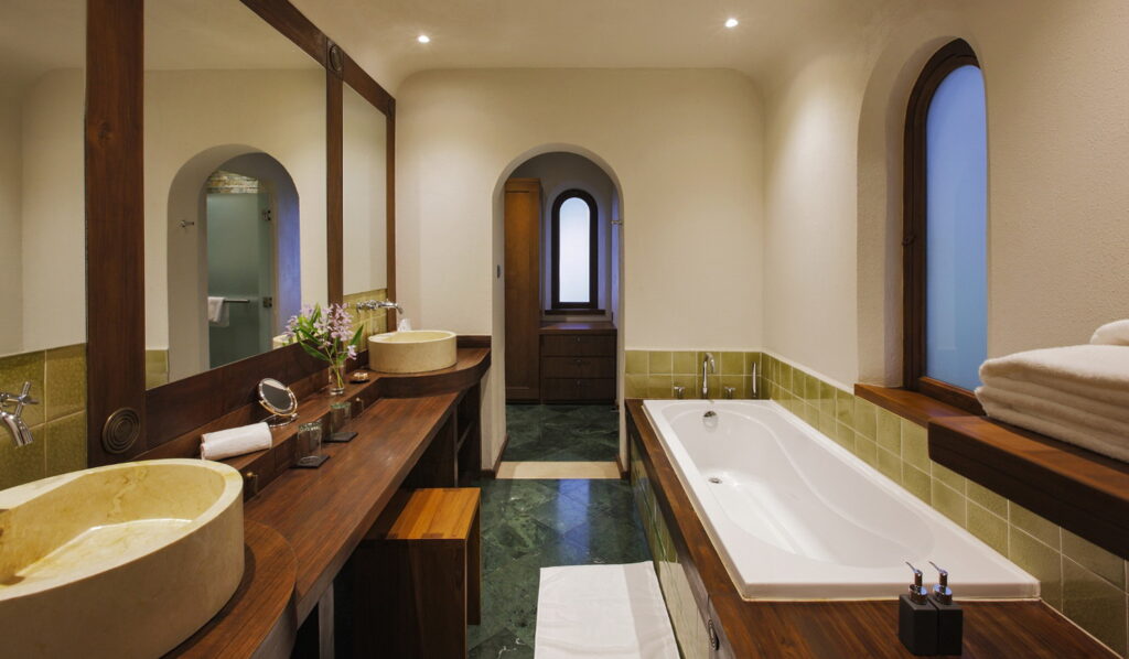 Sanctum inle resort Birmanie sdb