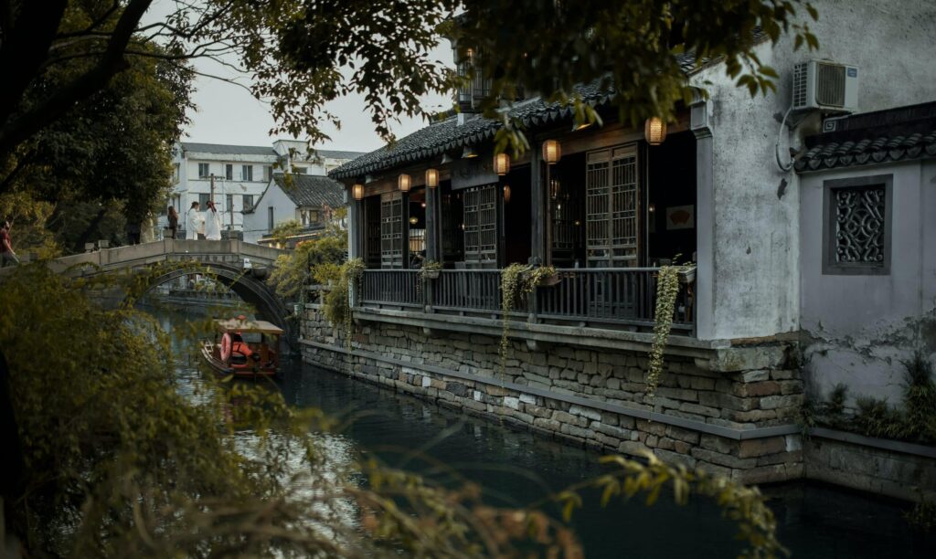 Shanghai Zhujiajiao village sur l eau Qingpu Shanghai Chine