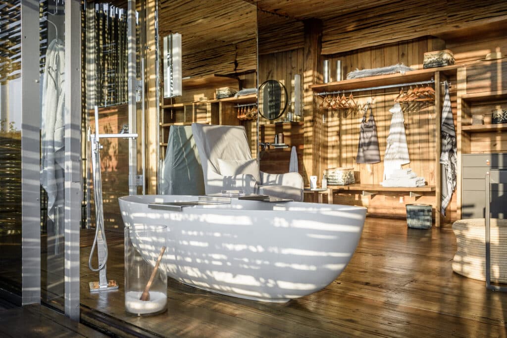 Salle de bain du Singita Lebombo Lodge en Afrique du sud