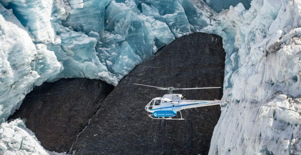 Survol glacier franz joseph helicoptere nouvelle zelande