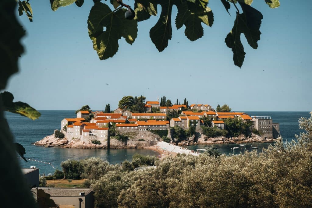 Sveti Stefan cite jardin cote adriatique Montenegro