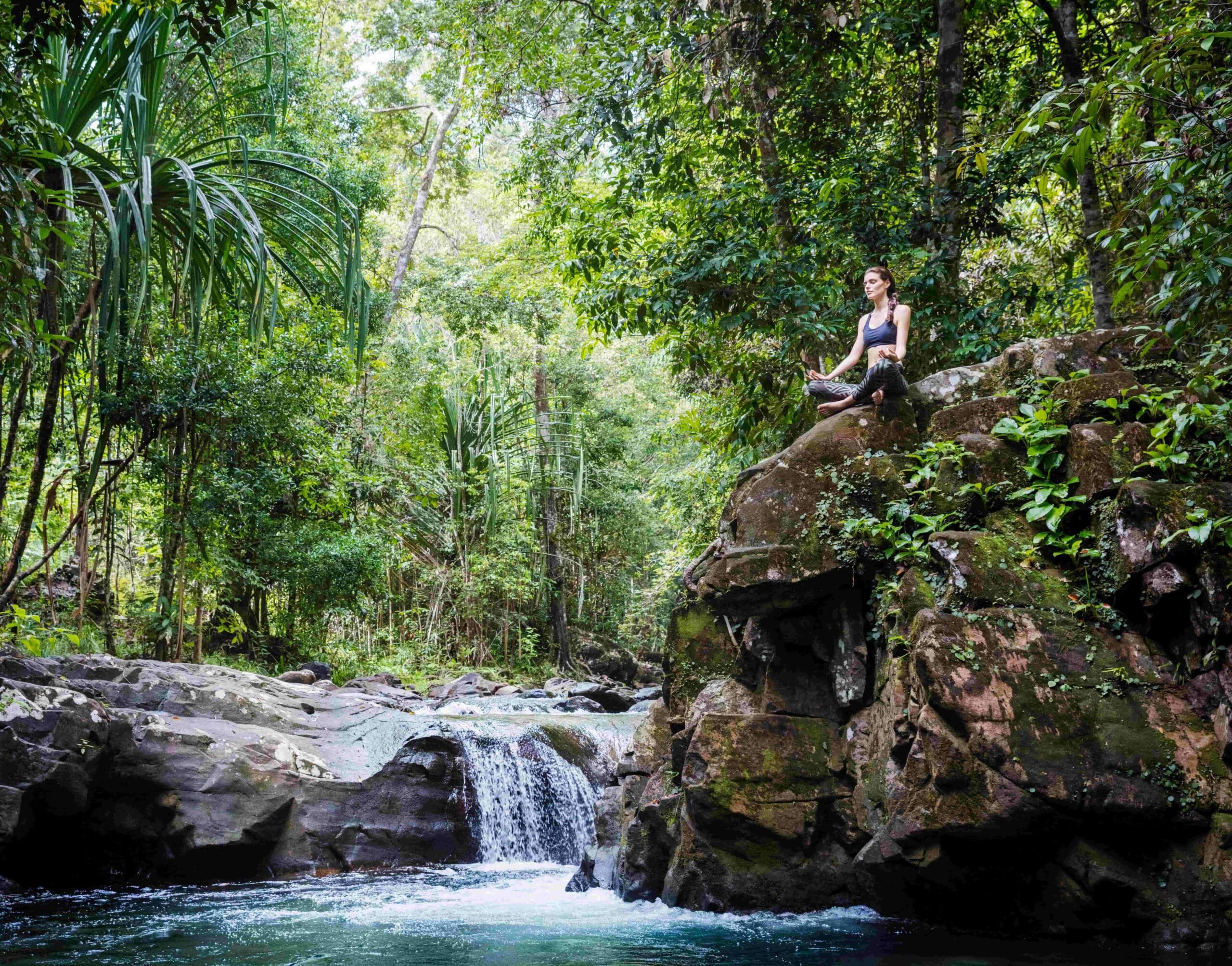 Séance de yoga au Datai en Malaisie.