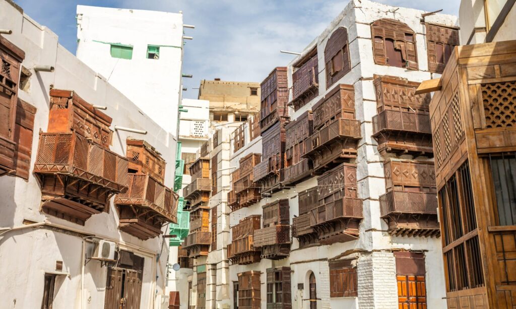 Vieille ville Al Balad maisons traditionnelles Djeddah Arabie saoudite