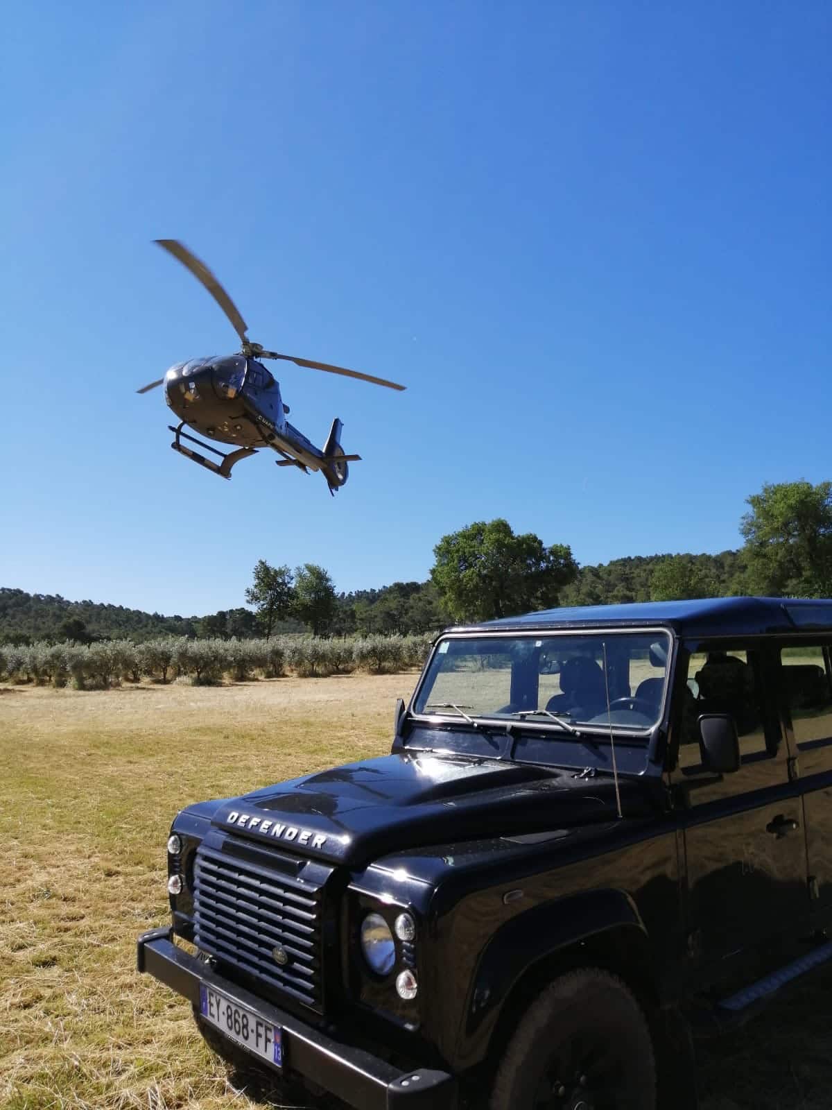 Activité hélicoptère près de la Villa La Coste