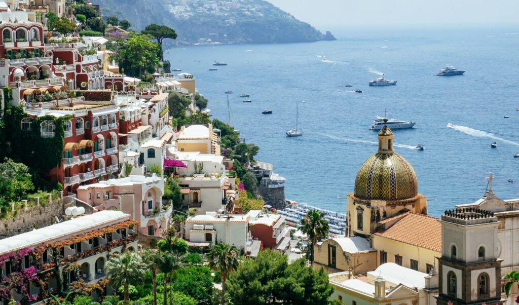 Vue panoramique Positano baie de Naples Italie