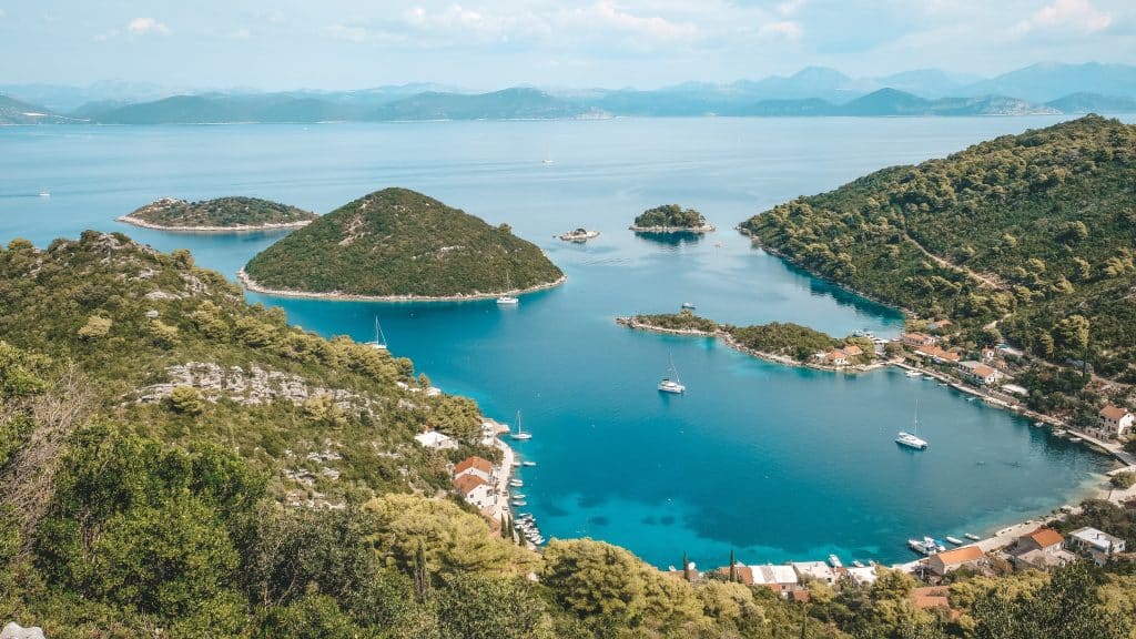 Vue panoramique ile de Mljet Croatie