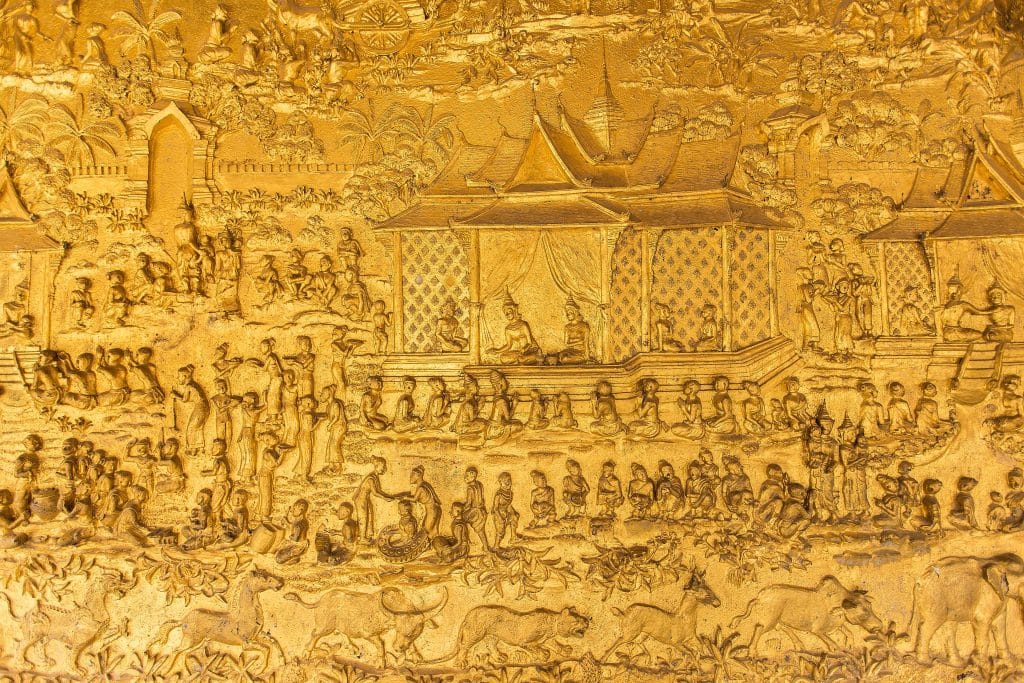 Wat,Mai,Suwan,Daram,In,Luang,Prabang,,,Laos