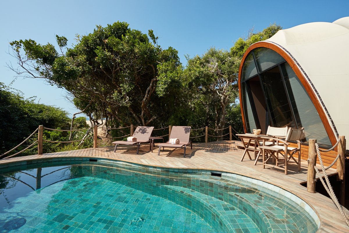 Wild Coast Tented Lodge   private pool