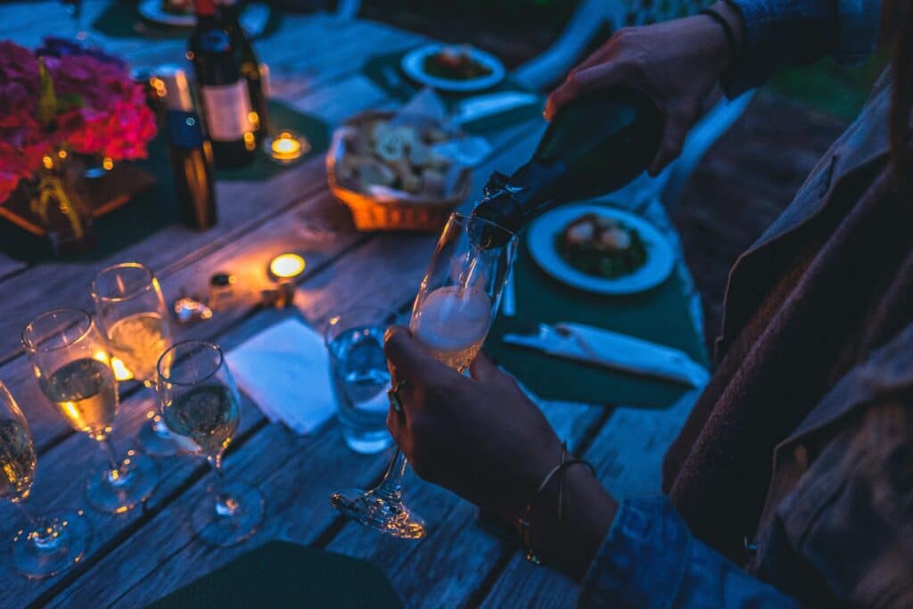aperitif champagne grande muraille de chine