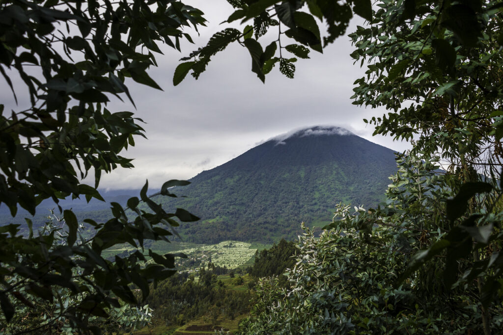 Chaine de montagne de Virunga au Rwanda.