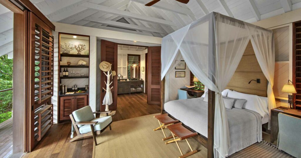 chambre lit baldaquin islas secas Panama