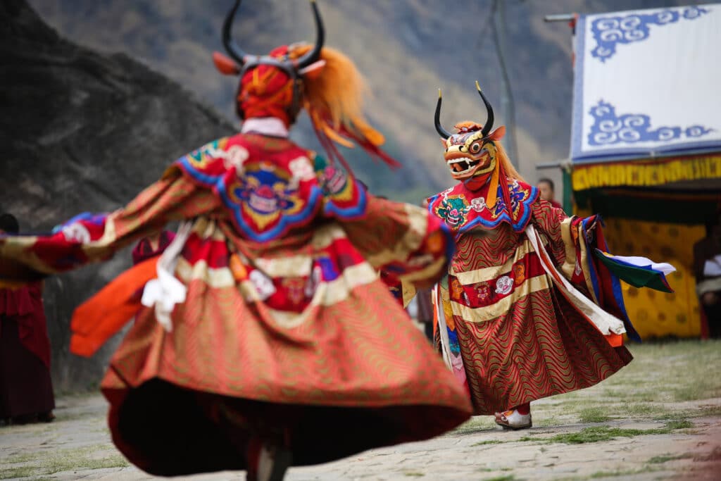 Masked,Dancer,From,Bhutan