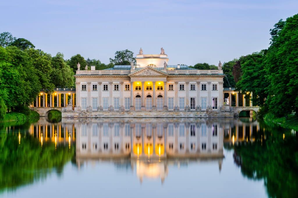 façade palais de l ile parc Lazienki Krolewskie Varsovie Pologne