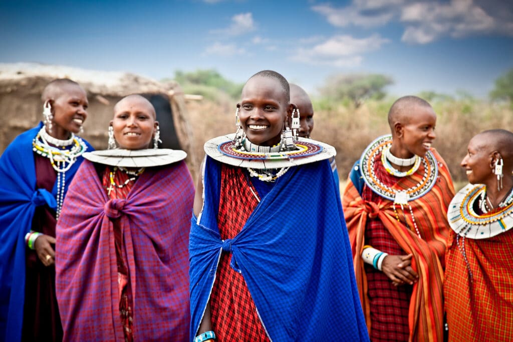 Tanzania,,Africa february,9,,2014:,Masai,Women,With,Traditional,Ornaments,,Review