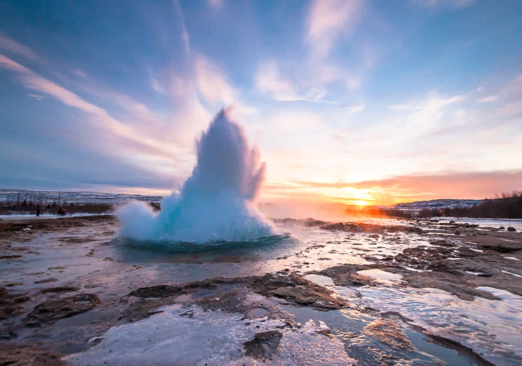 Geysir au sud-ouest de l'Islande