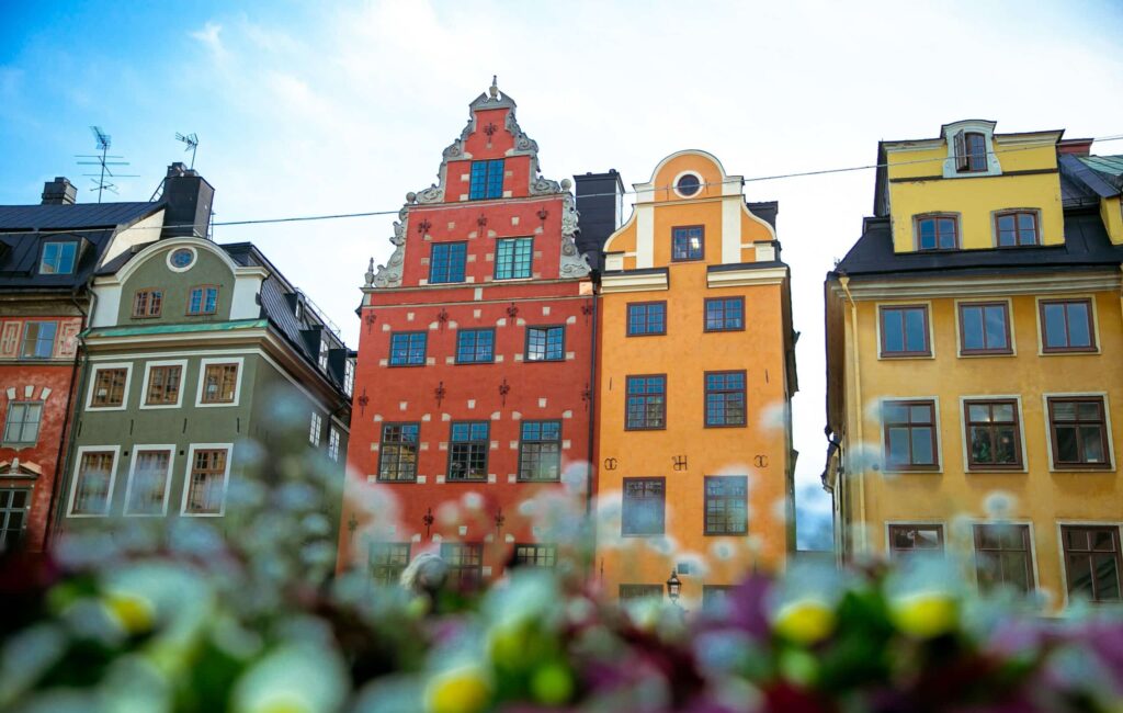 maisons colorees Gamla stan Stockholm Suède