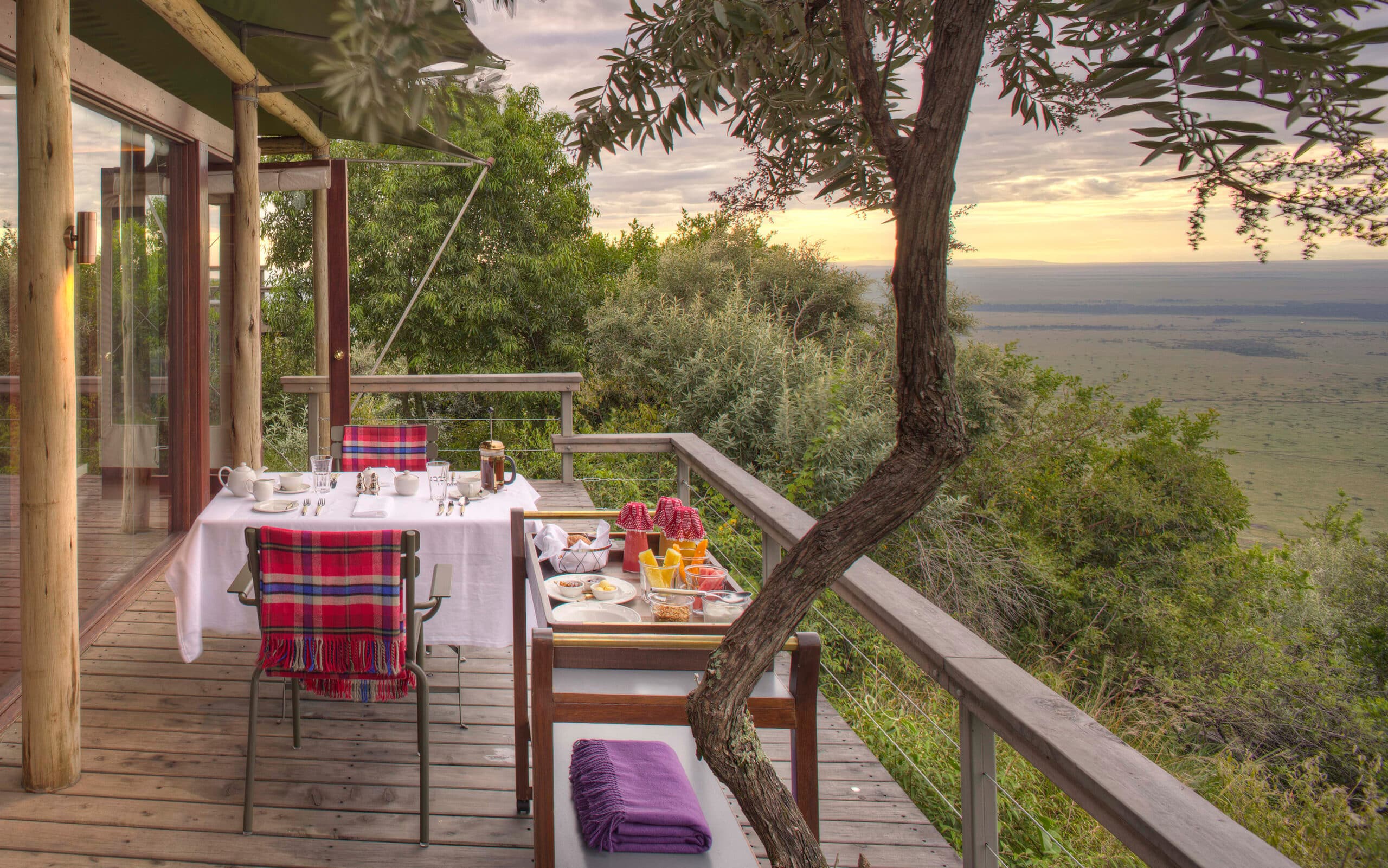 mara angama lodge kenya Dining on your deck