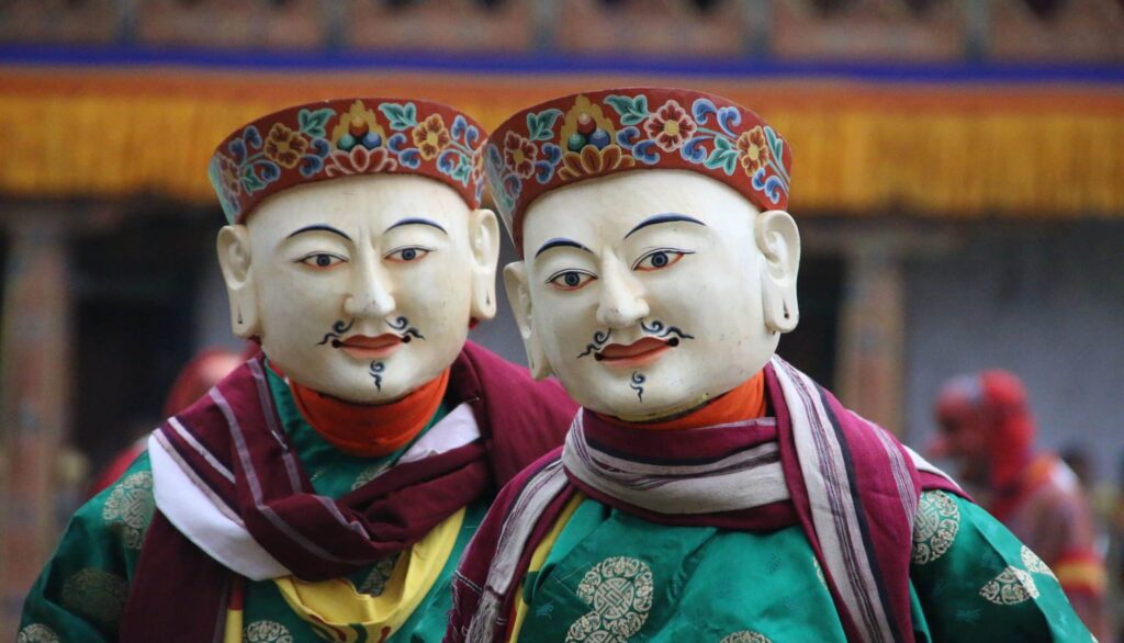 Pholay, ,Mask,Dance,In,Bhutan