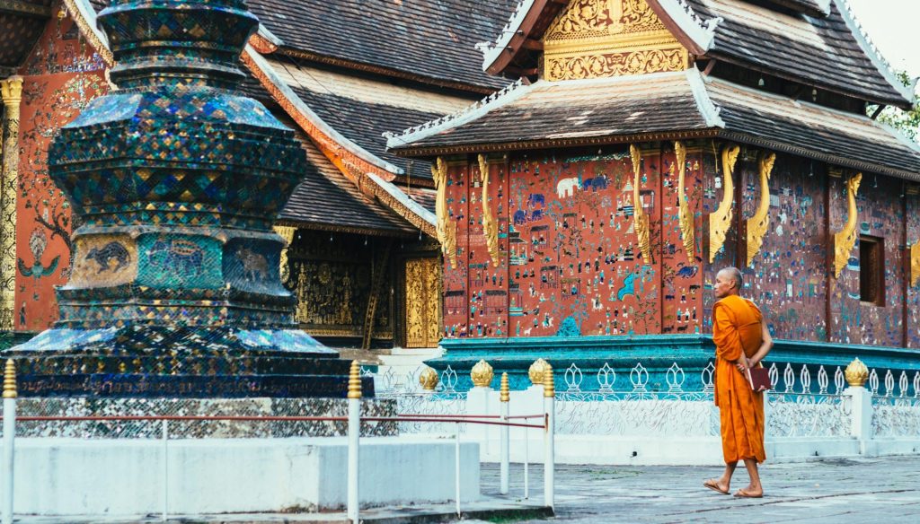 Luang,Prabang,,Laos, ,26,November,2016:,Buddhist,Monk,And
