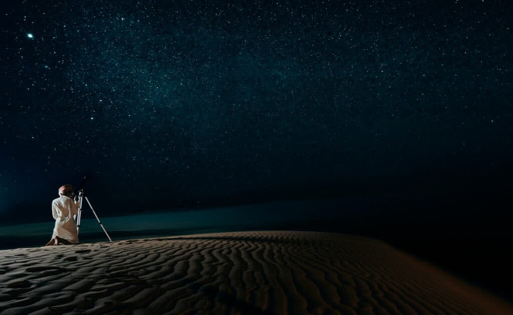 observation des étoiles désert de dubai