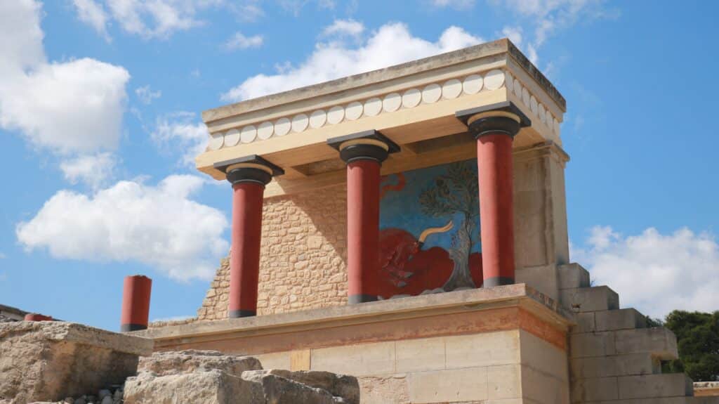 Palais de Knossos sur l'île de Crète en Grèce.