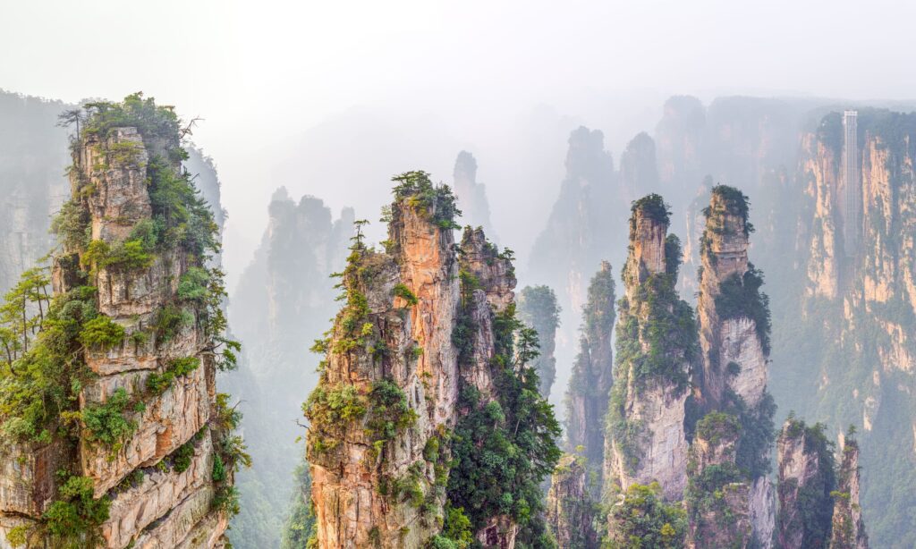 Rock,Column,Mountain.,Zhangjiajie,National,Forest,Park,Was,Officially,Recognized
