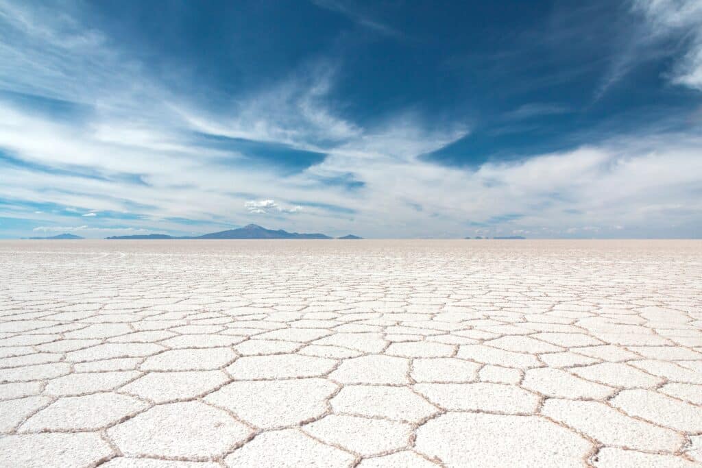 Paysage du désert de sel d'Uyuni en Bolivie.