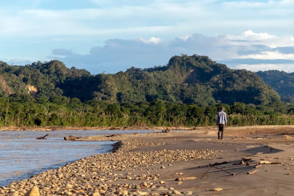 Paysage du parc national Madidi avec le fleuve Beni à Rurrenabaque, en Bolivie.