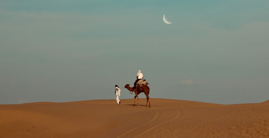 randonnée mehari dunes desert du thar inde du nord