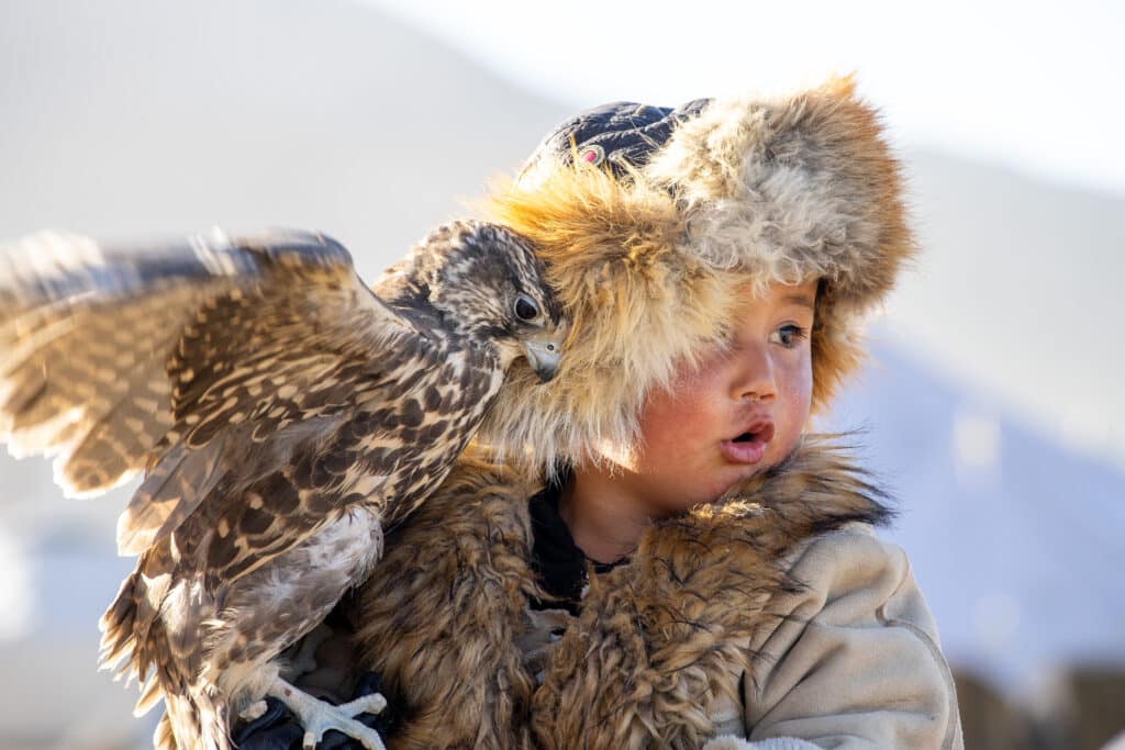 Rencontre avec les Kazakhs dans les montagnes de l'Altaï en Mongolie.