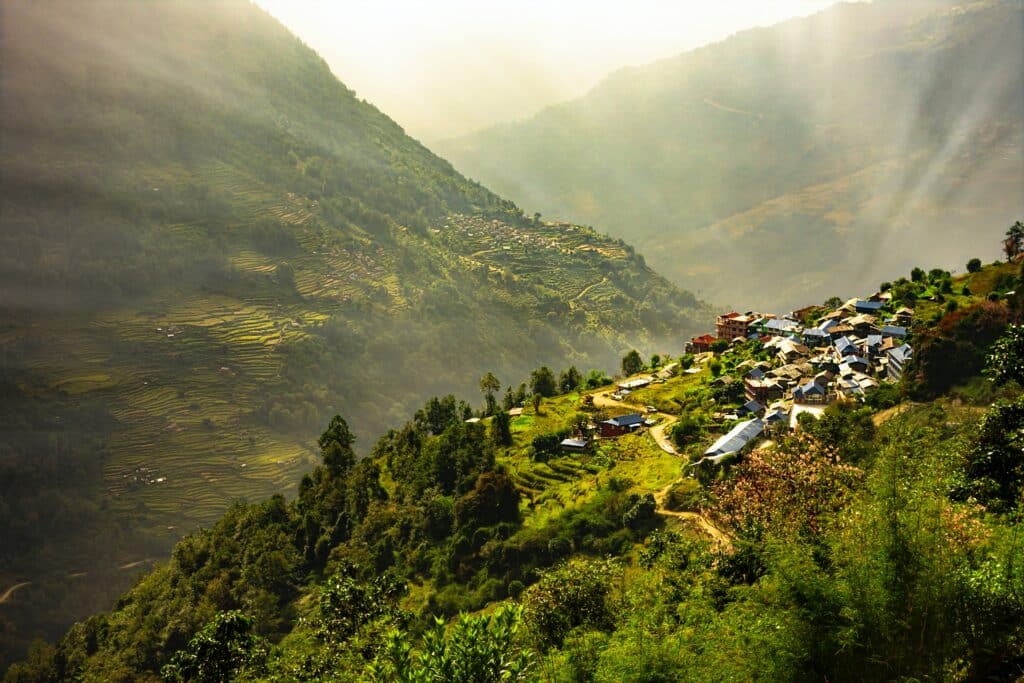 rizière vallée Ulleri Bhuktangle Nepal