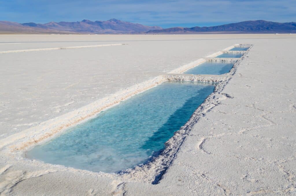 Paysage des Salinas Grandes en Argentine.