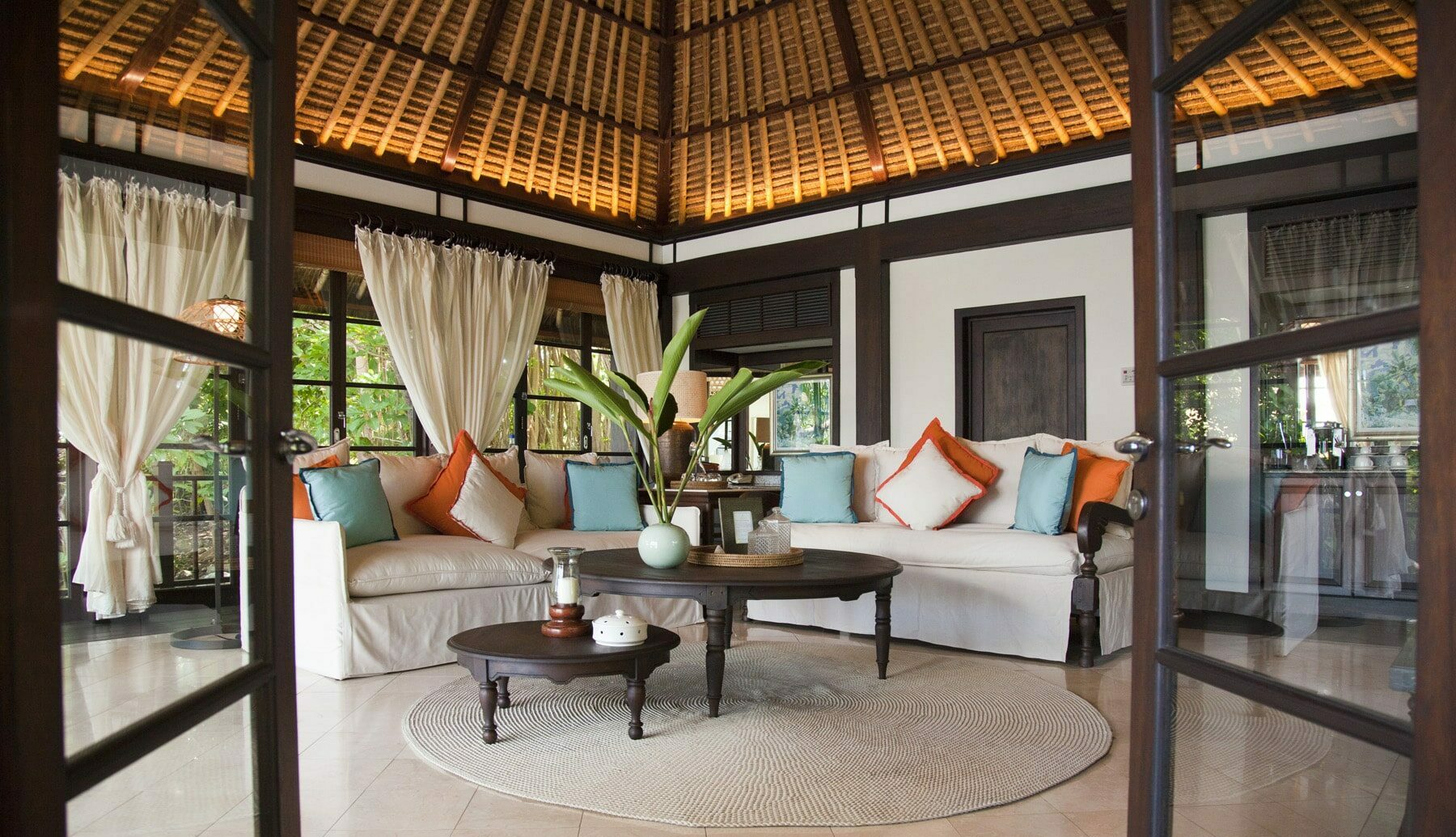 salon villa privée Fregate Island Seychelles
