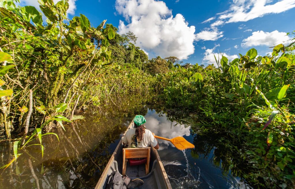 Narrow,Waterway,,Rio,Napo,Riverside,,Yasuni,National,Park,,Ecuador,,South